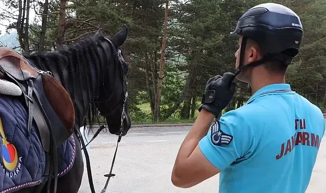 Bolu'da atlı jandarma timleri görev başında