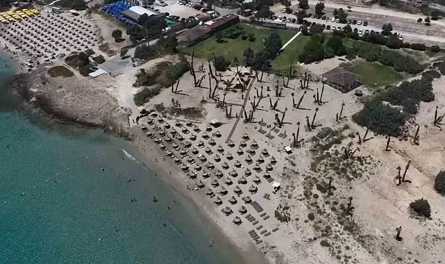 Önü plaj, arkası tarla: Organik plajda elektrik güneşten, ikramlar bahçeden