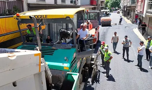 Başkan Yetişkin asfalt çalışmalarını yerinde inceledi