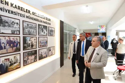 Erciyes Üniversitesi Rektörü Prof. Dr. Fatih Altun Yenilenen Mühendislik Fakültesinde İncelemelerde Bulundu