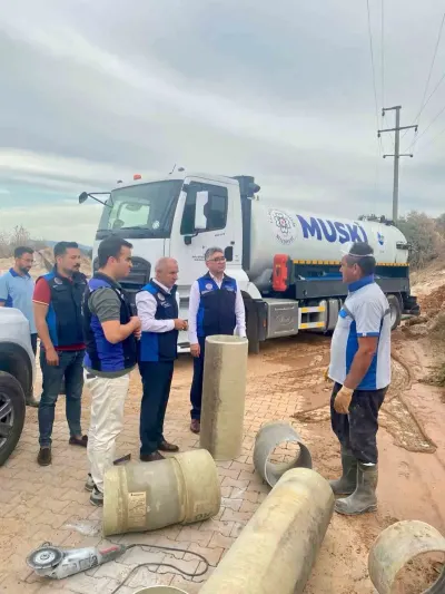 Milas İçme Suyu Hattındaki Arıza 7 Saatte Giderildi