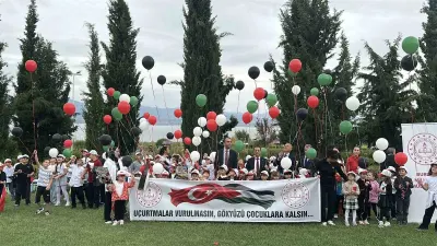 Burdur'dan Gazze'ye Anlamlı Destek: Çocuklar Gökyüzüne Uçurtma Bıraktı