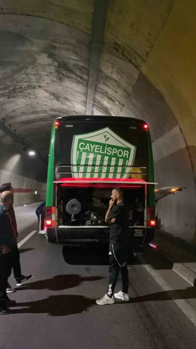 Çayelispor'un Erzurum Yolculuğu Kabusa Döndü: Ovit Tüneli'nde Mahsur Kaldılar
