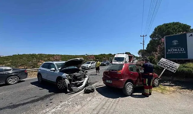Ayvalık'ta trafik kazası: 2 yaralı