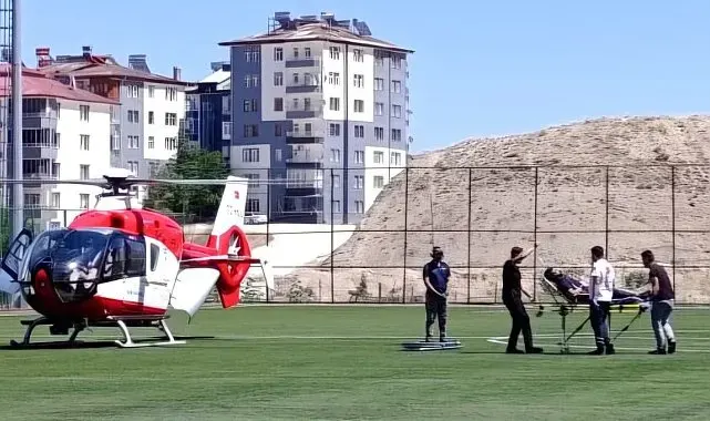 Darende'de mide kanaması geçiren hasta, hava ambulansla Malatya'ya sevk edildi