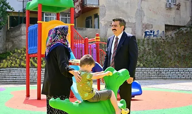 Yıldırım'da parklara yaz bakımı