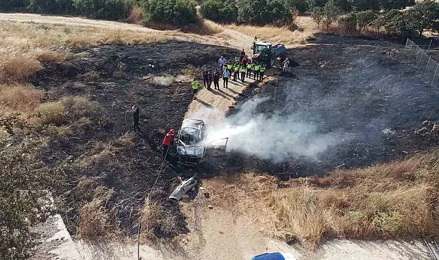 Balıkesir'de kaza yapan otomobil araziye uçtu: 4 yaralı