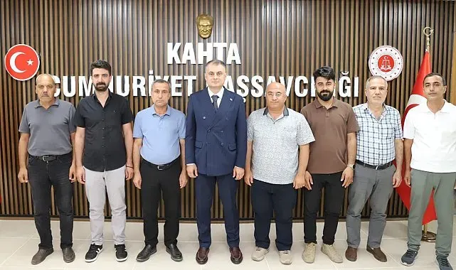 Kahta Gazeteciler ve Yazarlar Cemiyeti'nden Cumhuriyet Başsavcısı Atalay'a hayırlı olsun ziyareti