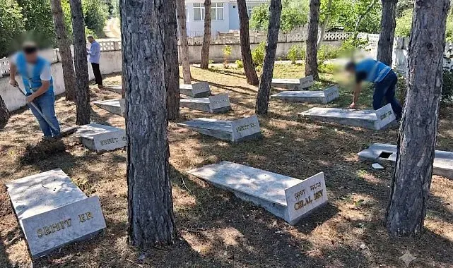 Vezirköprü'de 15 Temmuz'da şehitlikte anlamlı çalışma