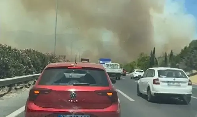 Manisa'da orman yangınında alevler İzmir-İstanbul Otoyolu'na ulaştı