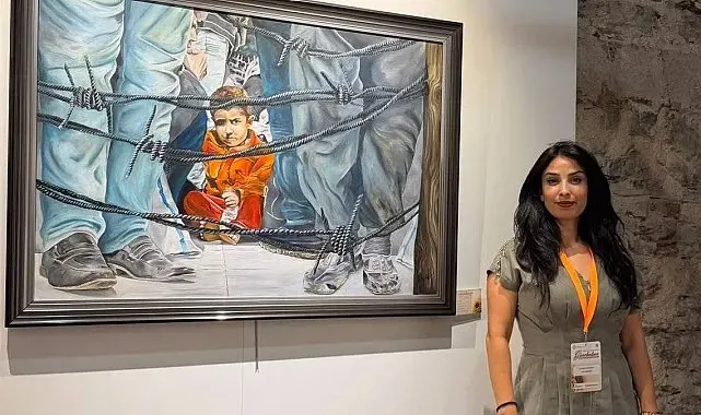 Düzceli öğretmenin eseri Dolmabahçe Sarayı'nda sanatseverlerle buluştu