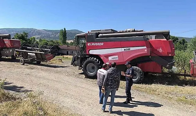 Jandarmadan hasat öncesi biçerdöver operatörlerine uyarılar