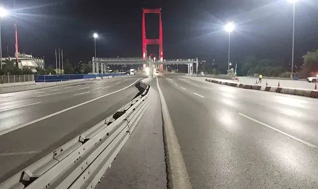 15 Temmuz Şehitler Köprüsü "Milli Birlik Etkinlikleri" kapsamında trafiğe kapatıldı