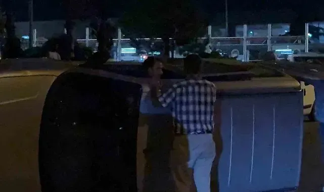 Kaza yaptığı aracıyla gitmek istedi, ekiplere zor anlar yaşattı