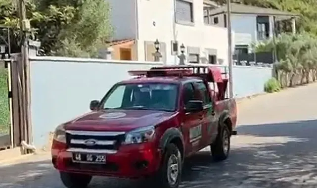 Orman ekiplerinden megafonlu yangın uyarısı