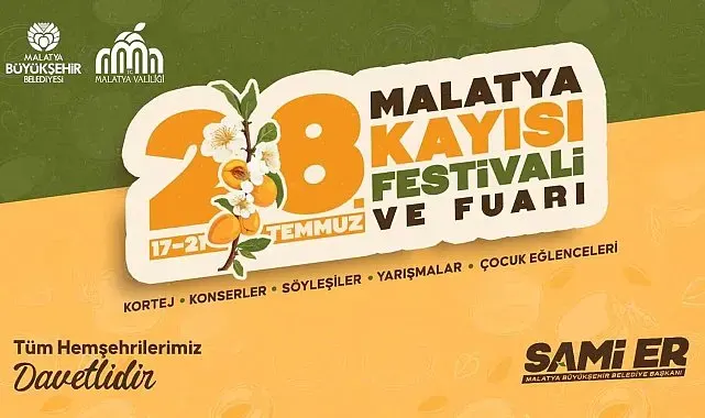 28. Malatya kayısı festivali ve fuarı start alıyor