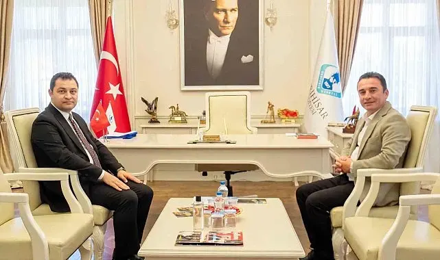 Kaymakam Temel'in ilk ziyareti Başkan Dökmeci'ye