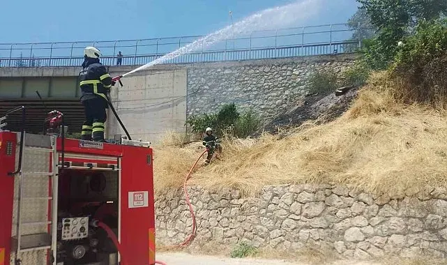 Hamsu Köprüsü'nde çıkan yangın söndürüldü