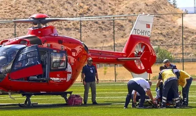Kalp hastası hava ambulansıyla Malatya'ya sevk edildi