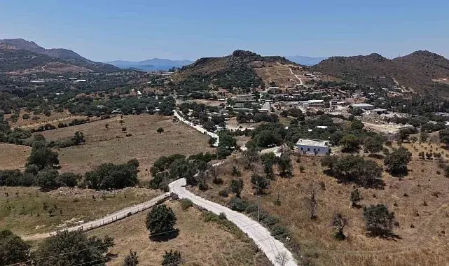 Bodrum'da 125 bin metrekarelik beton yol ve parke çalışması