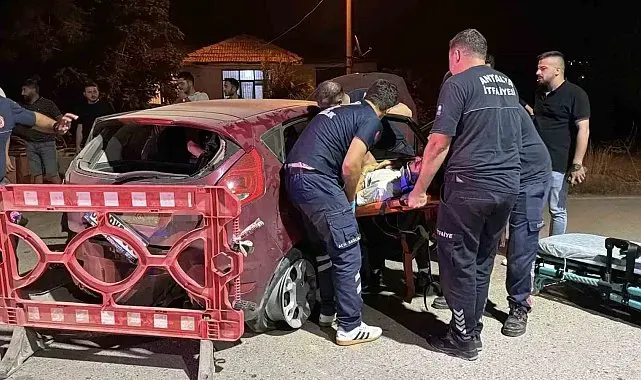 Gazipaşa'da otomobil takla attı: 4 yaralı