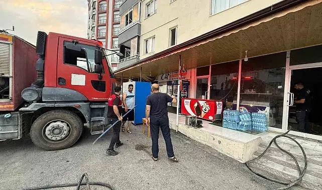 Osmaniye'de iş yeri yangını