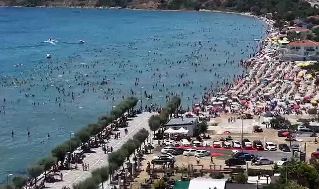 Silivri halk plajı doldu taştı
