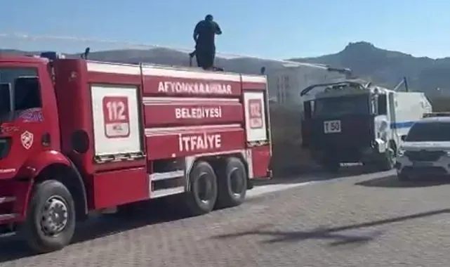 Otluk alandaki yangın TOMA'ların da müdahalesiyle söndürüldü