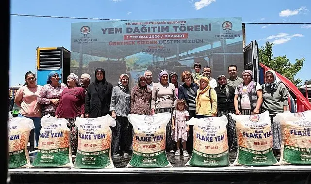 Denizli'de 19 ilçede 32 bin çuval yem yetiştiriciyle buluştu