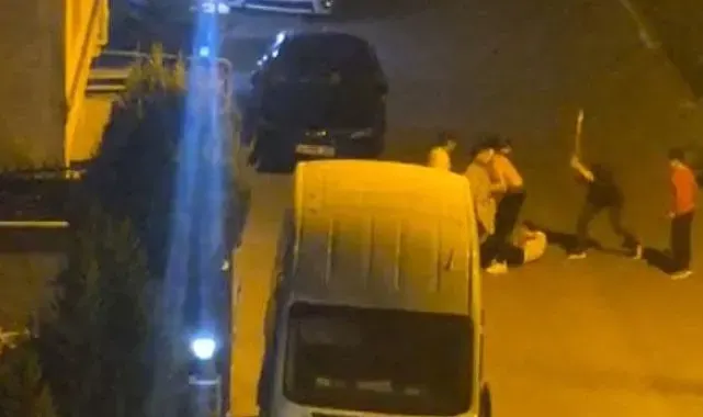 Pendik'te yabancı uyruklu şahıslar arasında kavga kamerada