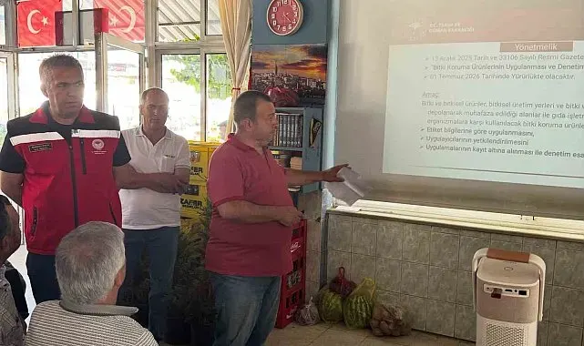 Çiftçiler bitki koruma ve tarımsal destekler konusunda bilgilendirildi