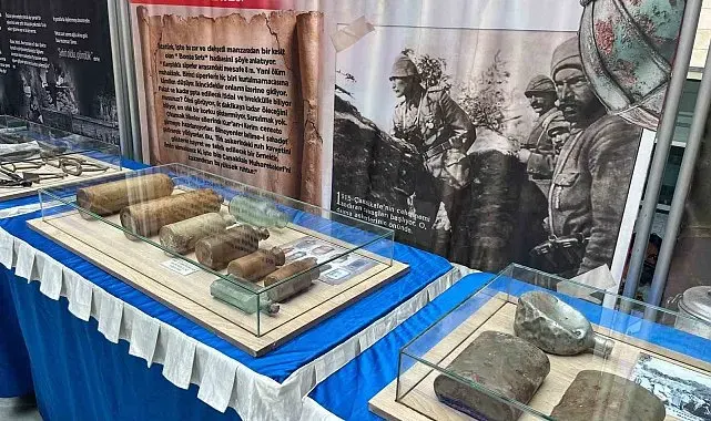 Çanakkale ruhu Tavşanlı'da, savaş malzemeleri sergisi ziyarete açıldı