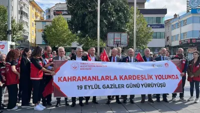 Çorum'da 19 Eylül Gaziler Günü'nde Anlamlı Yürüyüş