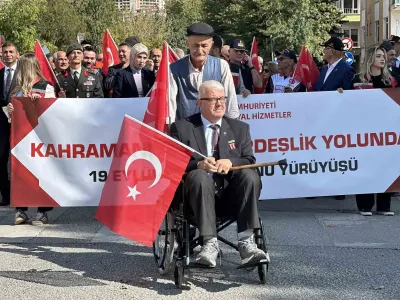 Çankırı'da Tekerlekli Sandalyeli Gaziden Anlamlı Mesaj: Vatan Sevgisi Engel Tanımaz