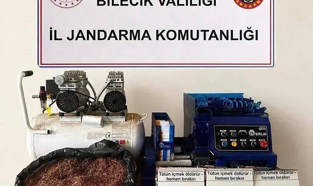 Bilecik'te 5 ayrı adreste yapılan baskında 3 bin 200 kaçak makaron ele geçirildi