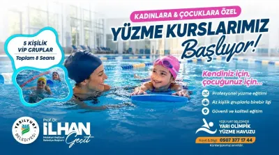 Yeşilyurt Belediyesi Yarı Olimpik Yüzme Havuzu'nda Kurslar Başlıyor