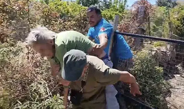 Kendini yakmak isteyen yaşlı kadın makilik alanı ateşe verdi