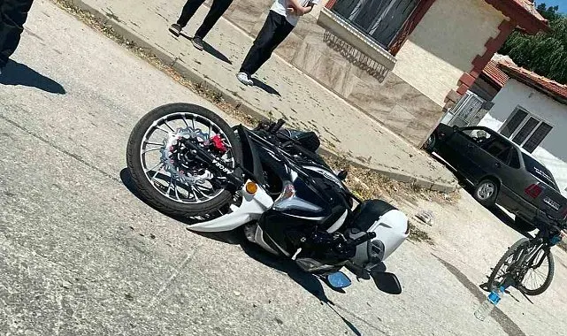 Panelvan araç ile motosiklet çarpıştı: 1 yaralı