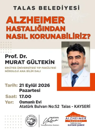 Talas'ta Alzheimer Hastalığına Karşı Farkındalık Buluşması Düzenleniyor