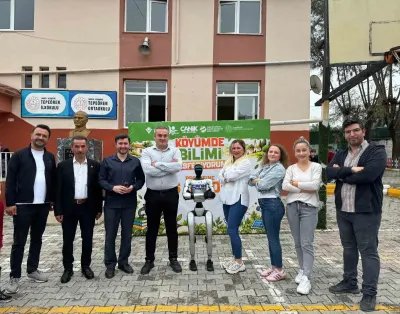 Türkiye'nin İlk İnsansı Robotu CANİKMAN Kırsal Mahalle Okulunda Öğrencilerle Buluştu