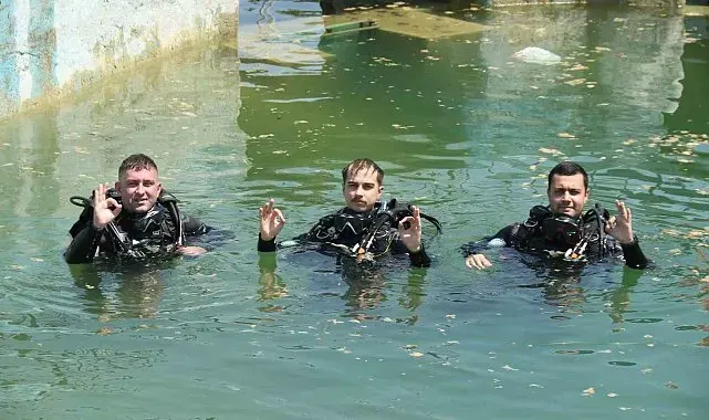 'Balık Adamlar' Sakaryabaşı'nda eğitimlerini sürdürüyor