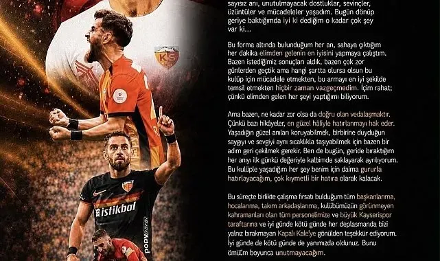 Ramazan Civelek Kayserispor'dan ayrıldı