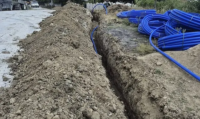 Düzce'de köylerde isale hattı çalışmaları sürüyor