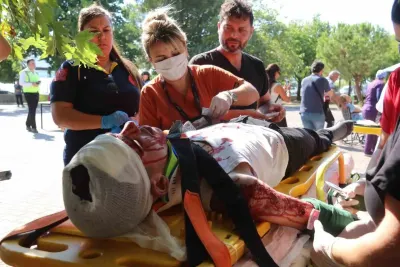 Fethiye Devlet Hastanesi’nde Gerçeği Aratmayan Deprem Tatbikatı