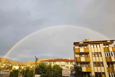 Beypazarı Semalarında Gökkuşağı Sürprizi: Yağmur Sonrası Görsel Şölen