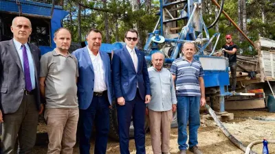 Hisarcık Aşağı Yoncaağaç Köyü'nün İçme Suyu Sondaj Çalışmaları Sürüyor