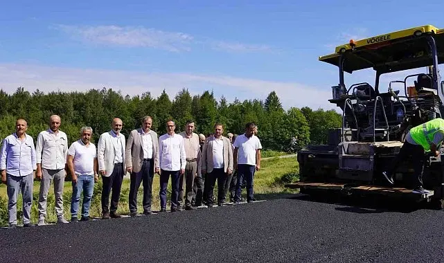 İznik-Gölcük bağlantı yoluna sıcak asfalt