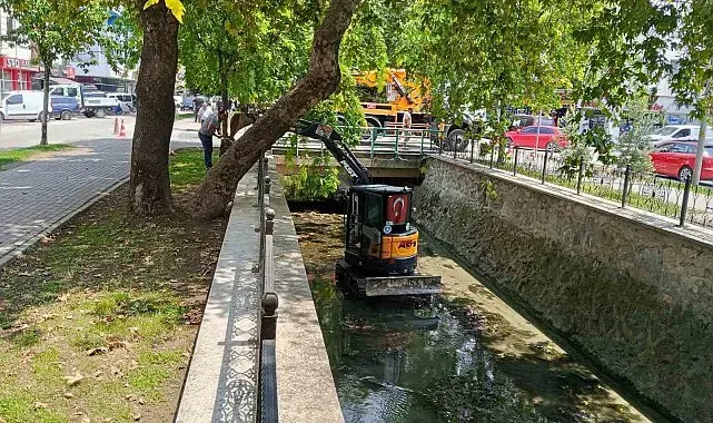 Gemlik Çarşı Deresi'nde temizlik çalışmaları başladı