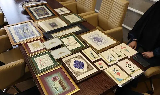 Pursaklar Belediye Başkanı Çetin'den tezhip ve hat sanatı eserlerine tam not