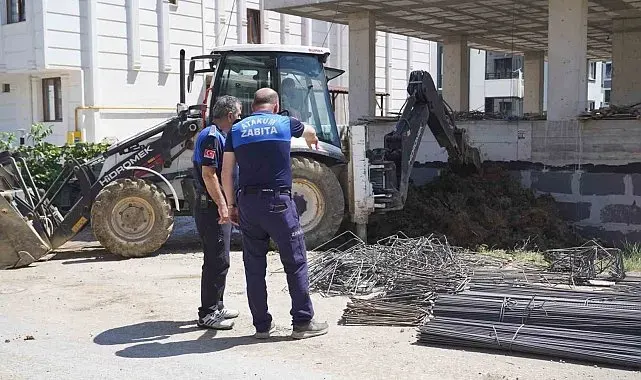 Atakum'da kurallara uymayan inşaat firmalarına uyarı